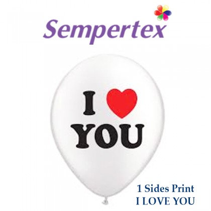 Sempertex 1 Sides Print I LOVE YOU