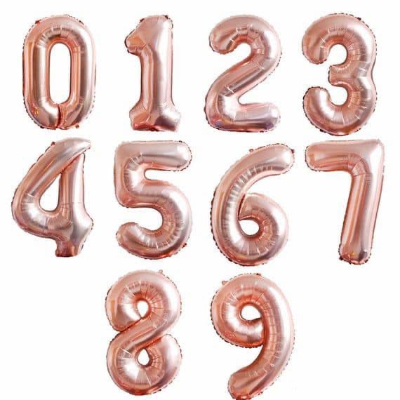 40 Inch Rosegold Numberic Foil Balloon