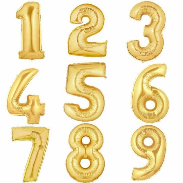 16 Inch Gold Numberic Foil Balloon