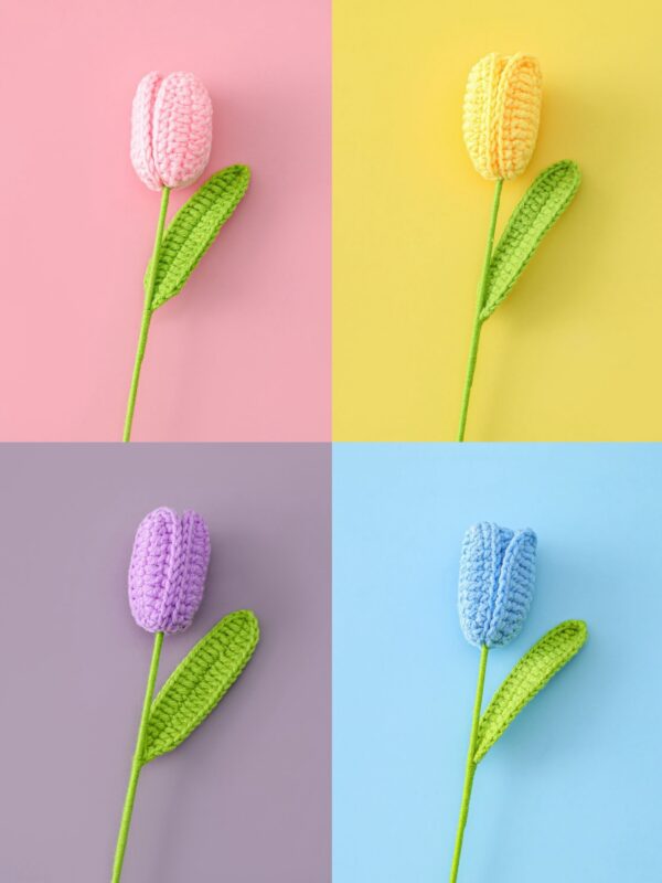 Knitting Tulip Flower