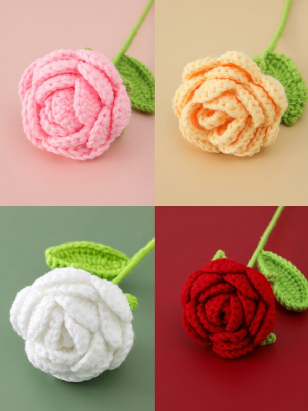 Knitting Rose Flowers