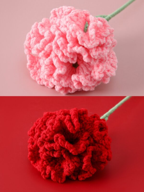 Knitting Carnation Flower