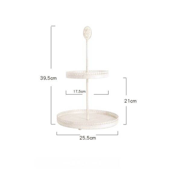 2 Layer Dessert Stand - Ivory White