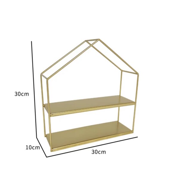 House 2 Layer Stand - Gold