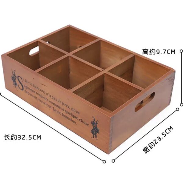 6 Grid Box - Wood