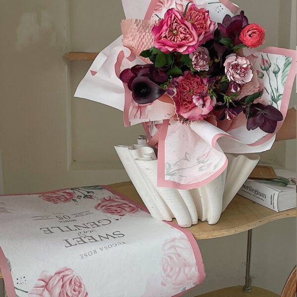 Wording Flower Wrapping Paper