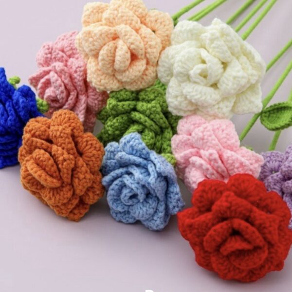 Knitting Sharp Corner Roses